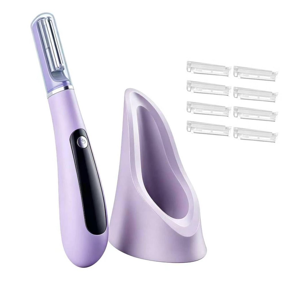 Electric Dermaplane Razor for Women Face, Sonic Dermaplaning Tool, Lavender Purple