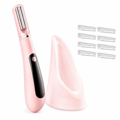 Electric Dermaplane Razor for Women Face, Sonic Dermaplaning Tool, Light Champagne