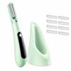Electric Dermaplane Razor for Women Face, Sonic Dermaplaning Tool, Sage Green view 1