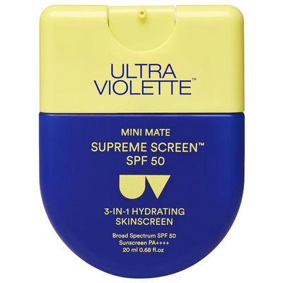Ultra Violette Mini Screen SPF 50, Facial Sunscreen Moisturizer (20ml) 3-in-1