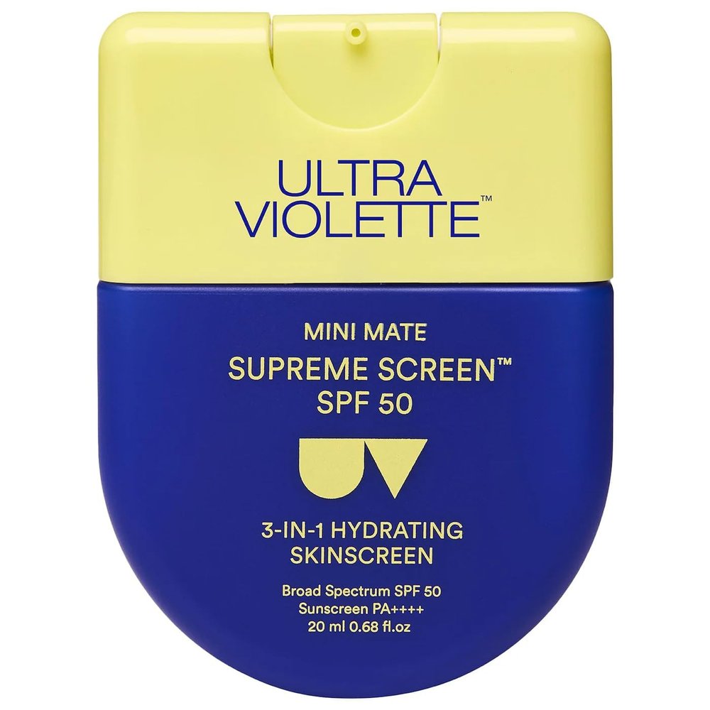 Ultra Violette Mini Screen SPF 50, Facial Sunscreen Moisturizer (20ml) 3-in-1
