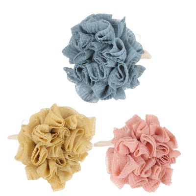 SMASOLO 3pcs Mermaid Tail Mesh Shower Balls Bath Accessories with Quick-Dry Lanyard Design for Gentle Exfoliating and Foaming Suitable for Home and Travel Candy Shades