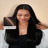 Beauty Forever Bye Bye Knots Light Yaki Straight Glueless Wigs Human Hair Pre Plucked Pre Cut 7x5 Lace Closure Yaki Wigs Pre Bleached Invisible Knots Put on Go Wig for Beginner 150% Density 22 Inch view 3