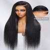 Beauty Forever Bye Bye Knots Light Yaki Straight Glueless Wigs Human Hair Pre Plucked Pre Cut 7x5 Lace Closure Yaki Wigs Pre Bleached Invisible Knots Put on Go Wig for Beginner 150% Density 22 Inch view 4