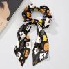 YUVAMAGIMO 3 Pcs Halloween Ghost Pumpkin Hair Scarf Silk Scrunchies Silk view 2