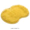 Silicone Shower Foot Scrubber Mat, 3D Exfoliating Foot Cleaner with Suction Cups, Non Slip Foot Massage Mat for Dead Skin Removal, Soft Toe Scrubber for Shower and Bathroom, Yellow view 3