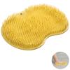 Silicone Shower Foot Scrubber Mat, 3D Exfoliating Foot Cleaner with Suction Cups, Non Slip Foot Massage Mat for Dead Skin Removal, Soft Toe Scrubber for Shower and Bathroom, Yellow view 4