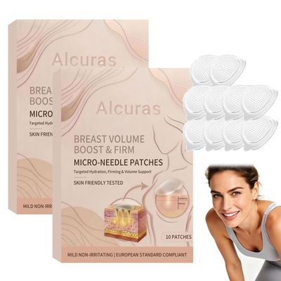 Alcuras Breast Boost, Alcuras Targeted Breast Enhancement Advanced Nano Microneedle Patch, Natural Enhancement & Lifting Stickers, Firmer Breasts, Fuller Appearance, Adhesive Stickers (2Boxs/20pcs)