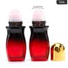 Neptuiby 2PCS Empty Roll on Bottles 30ml Roller Ball Applicator with Natural Rose Quartz Roller Ball Glass Refillable Oil Rollerball Style-1.. view 3