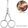 Yyksuip 3-Pack Nose Hair Scissors Rounded Tip Stainless Steel Grooming Scissors for Eyebrows, Nose, Moustache, Beard, Facial Hair Trimming, Safe for Men and Women Mustache Scissors view 2