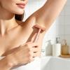 Double Edge Safety Razor with Stand,Women Razor with 5 Double Edge Safety Razor Blades,Plastic Metal Razor Rose Gold for Daily Use view 3
