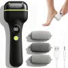 Rechargeable Electric Pedicure Tool with Smart Pressure Sensor, Professional Feet Callus Remover with 3 Rollers & 2 Speeds, Waterproof Foot File Pedicure Tool for Dead Skin & Cracked Heels, Black view 1