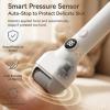 Rechargeable Electric Pedicure Tool with Smart Pressure Sensor, Professional Feet Callus Remover with 3 Rollers & 2 Speeds, Waterproof Foot File Pedicure Tool for Dead Skin & Cracked Heels, White view 2