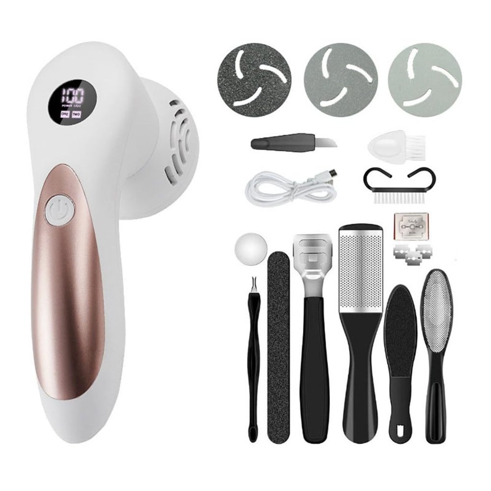 10 Piece Electric Foot Grinder for Removing Calluses, Digital Beautification Machine