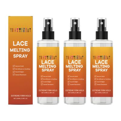Podanri Extreme Hold Lace Melting Spray for Wigs, Melting Spray for Lace Wigs, Invisible Matte Finish Hold, Gentle on Skin & Lace, Lasting Quality (3pcs)