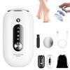 Compact Automatic Foot Pedicure Grinder, 3-Speed Electric Foot Callus Remover, Rechargeable Wireless Electric Callus Remover for Feet, Low Noise, Dry Skin Removal Tool, IPX6 Waterproof (White-A2) view 1