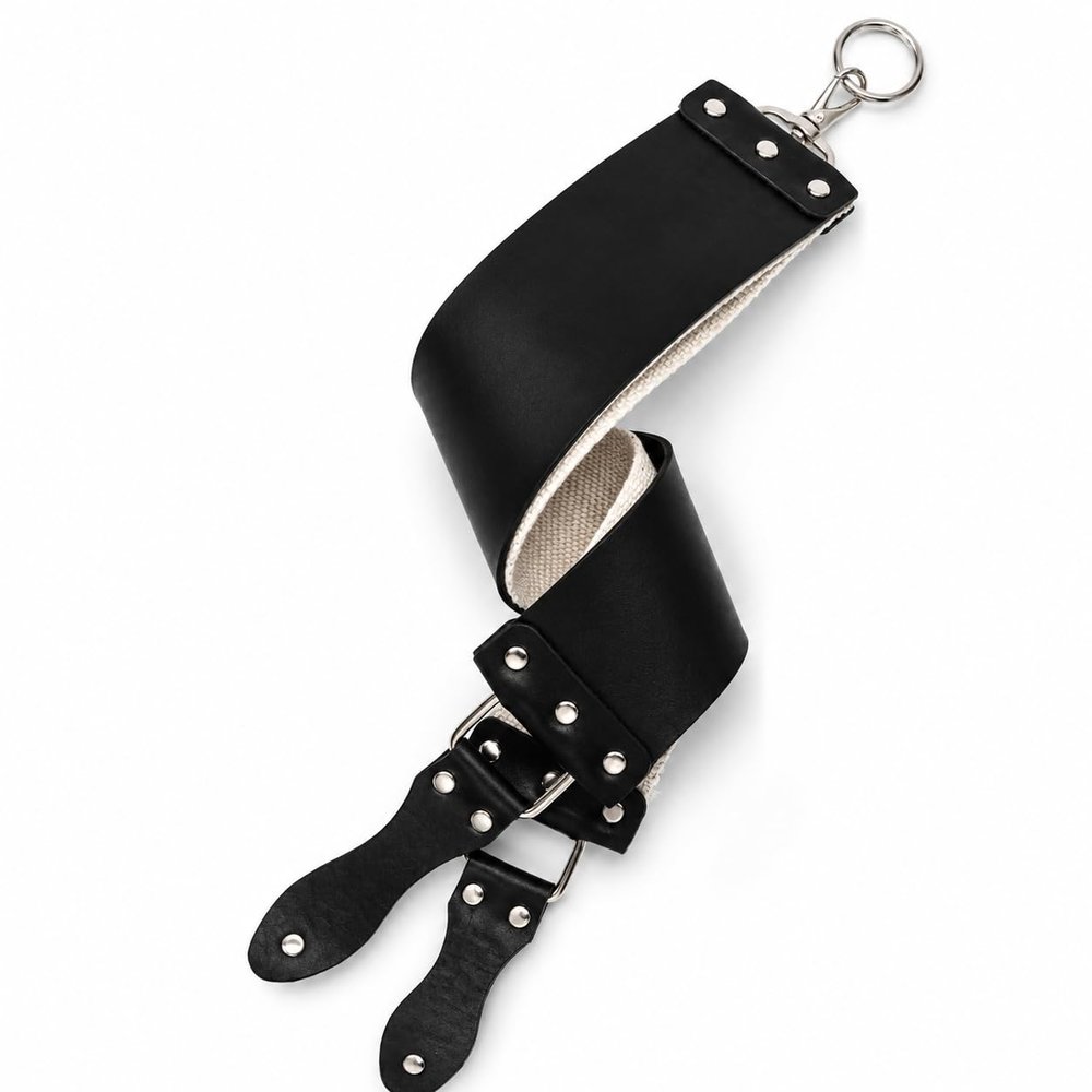 GENTS Professional 3" x 20" Straight Razor Strop, Black