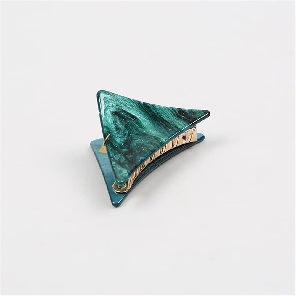 QERTYHJK Green Hairpin Starry Sky Triangle Female Grabbing Clip Top Hair Jewelry