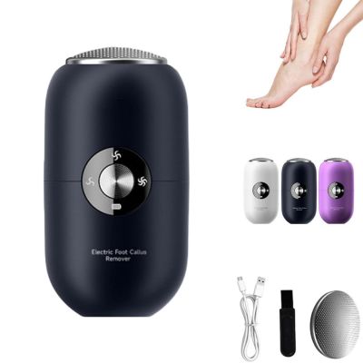Compact Automatic Foot Pedicure Grinder, Electric Foot Callus Remover Rechargeable, Automatic Electric Foot Grinder, Compact Foot Grinder, 3-Speed for Home Travel Use (Black)