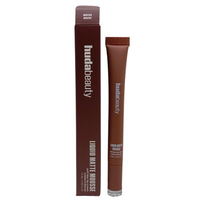 Huda Beauty Liquid Matte Mousse Soft Blur Lip Cream - Mocha Mauve. -