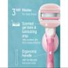 2-piece set Women's Razor Set 2 Handles + 6 Refill Blades with White Tea Gel Bars, Pivoting Head, Includes 2 Shower Hooks, Fits Legs & Underarms view 3