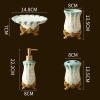 QERTYHJK Ceramics Five Piece Set Washing Tools Home Soap Dispenser Toothbrush Holder Bathroom Toiletry view 2