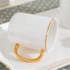 QERTYHJK Bathroom Five-piece Set Couple Brushing Teeth Mouthwash Cup Ceramic Wedding Gift view 4