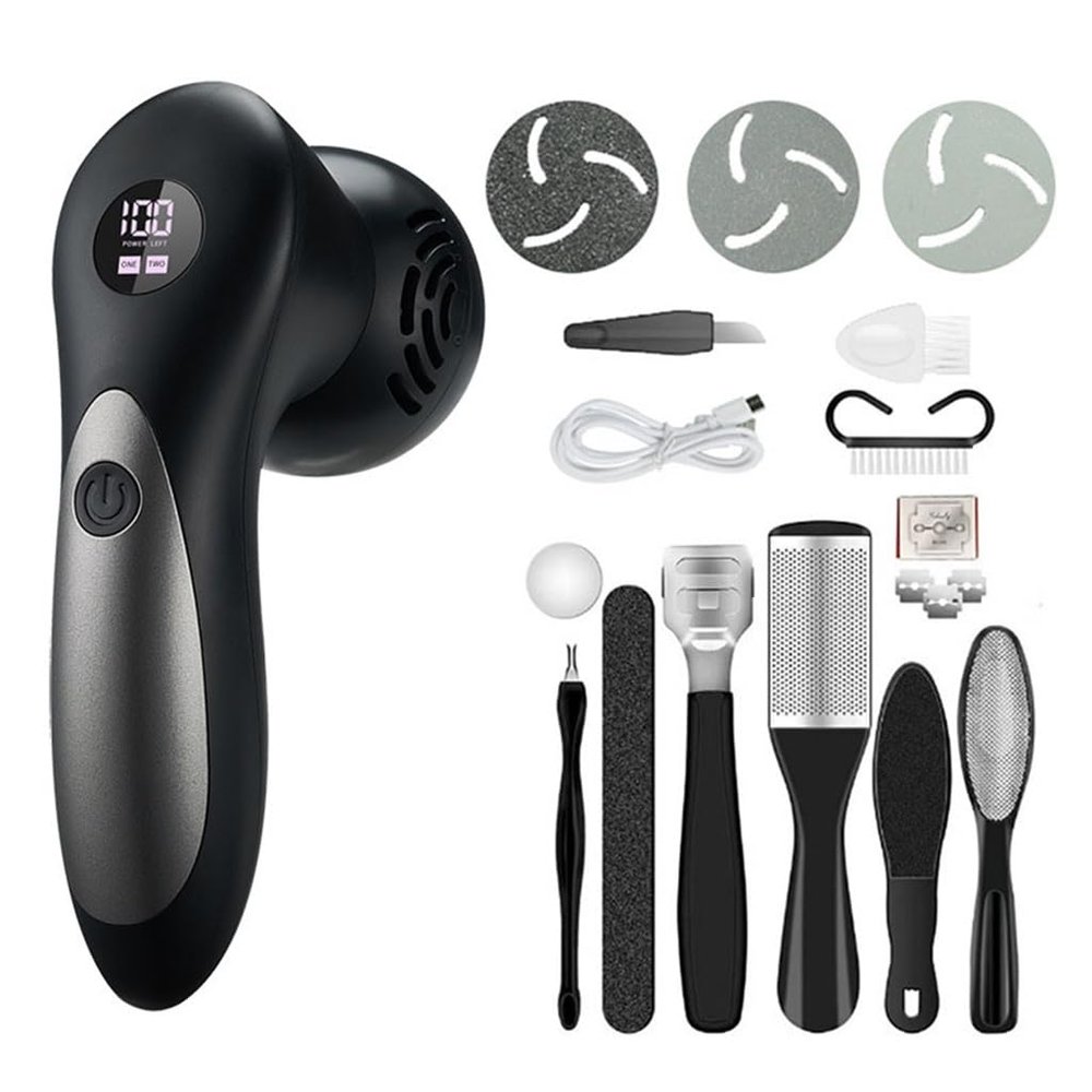 BNISRGLD 10 Piece Electric Foot Grinder for Removing Calluses, Digital Beautification Machine