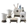 QERTYHJK Ceramic Retro Household Toothbrush Mouthwash Cup Wash Bathroom Accessories Five Piece Set Decor view 1