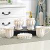 QERTYHJK Bathroom Supplies Ceramic Toothbrush Holder/mouthwash Cup/Lotion Bottle/Bathroom Decoration view 1