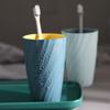 QERTYHJK Cute Tooth Cylinder Cup Set A Couple Toothbrush Washing Household Brushing view 2