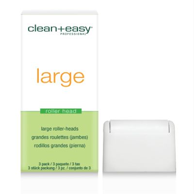 Clean + Easy Large Wax Roller Heads Roll On Wax Refill Applicators, Compatible with Wax Cartridges for Legs & Body Hair Removal, 3 Pack