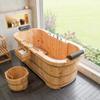 ALFI brand AB6604 15-Inch Solid Cedar Wood Foot Soaking Barrel Bucket with Matching Spoon view 3