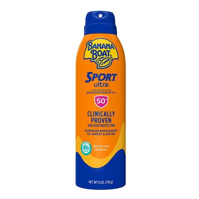 Banana Boat Sport Ultra SPF 50 Sunscreen Spray, 6oz | Sport Spray Sunscreen SPF 50, Sunblock, Skin Sun Protection, Water Resistant Sun Care, 6oz