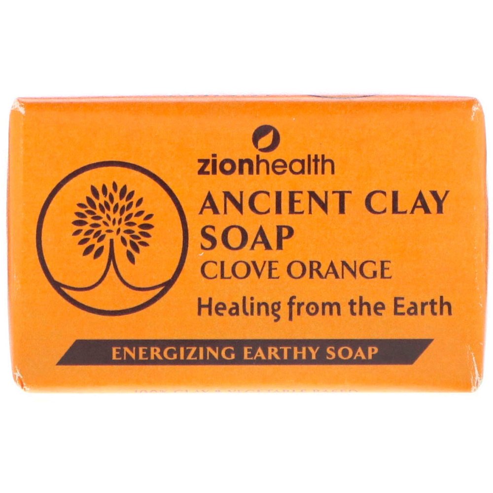 Ancient Clay Orange Clove Soap Zion Health 6 oz Bar Soap