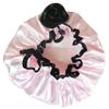 Kella Milla Stylish Satin Shower Cap - Pink & Rose view 3