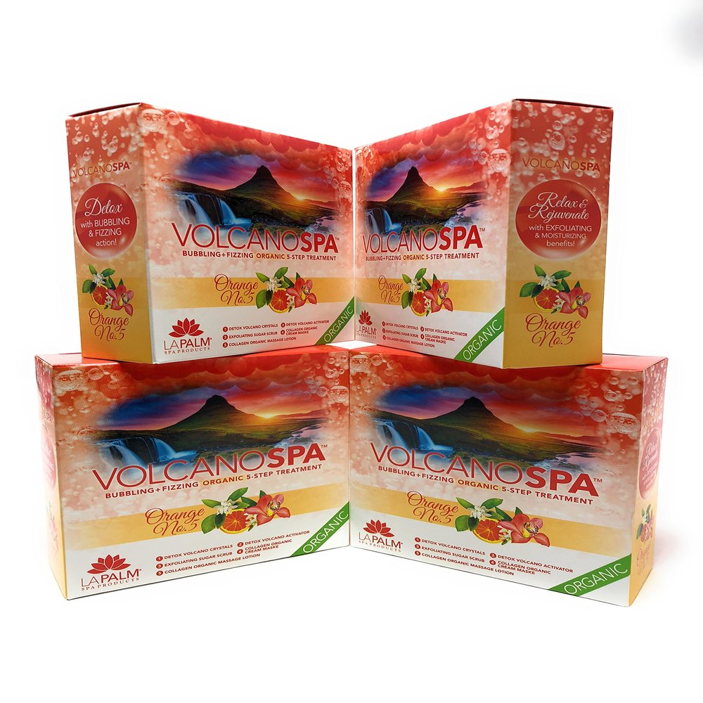 La Palm Volcano Spa Bubbling + Fizzing Organic 5-Step Treatment  Orange No.5 (4 packs)