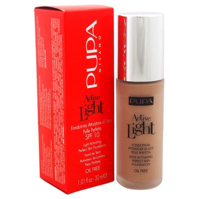Active Light Light Activating Perfect Skin Foundation SPF 10-050 Golden Beige by Pupa Milano for Women - 1.01 oz Foundation