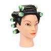 100% Human Real Hair Mannequin Head with Stand, Hairdressers' Practice Training Head and Cosmotology Doll Head for Hairstyling and Braid - Natural Black view 3