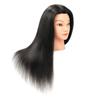 100% Human Real Hair Mannequin Head with Stand, Hairdressers' Practice Training Head and Cosmotology Doll Head for Hairstyling and Braid - Natural Black view 4