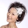 1 White Rhinestone Mixed Floral Beaded Sequin Bridal Wedding Hair Pin view 2