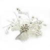 1 White Rhinestone Mixed Floral Beaded Sequin Bridal Wedding Hair Pin view 4