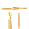 DDP Acrylic Nail Pincher Tool Multi Function Cuticle Pusher TWEEZER Magic Wand Gold view 4