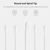 2000pcs Tiny Cotton Buds, with Round & Spiral, Suitable for Baby Ear Nose Clean,Cosmetics,Personal Hygiene view 2