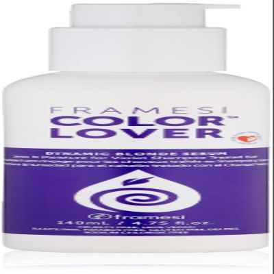 FRAMESI Color Lover Dynamic Blonde Serum, 4.75 fl oz, Sulfate Free Daily Leave In Conditioner, Color Treated Hair