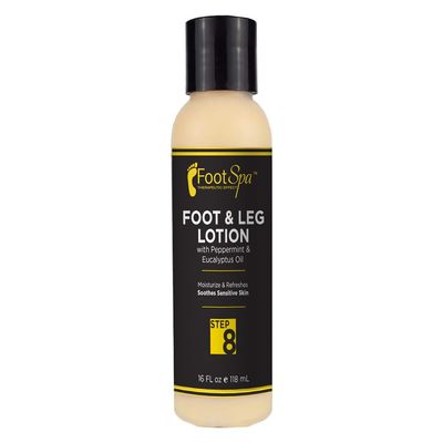 Foot SPA - Healing Therapy Massage Lotion, 4 Oz - with Peppermint and Eucalyptus - Professional Pedicure, Body and Hot Oil Manicure, Infused with Natural Oils and Vitamins