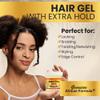 SuperGro Hair Gel with Extra Hold - For Braiding, Locking, Instant Edge Control, Twisting, Retwisting - Natural Grip Jam for Neat Shining - Braid, Loc Care Gel with Black Castor Oil - 8 Oz view 3