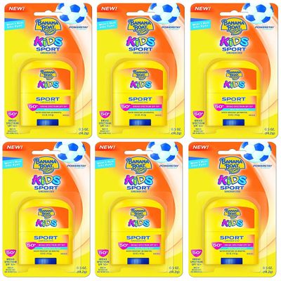 Banana Boat Spf#50+ Kids Sport Stick 0.5 Ounce (14ml) (6 Pack)