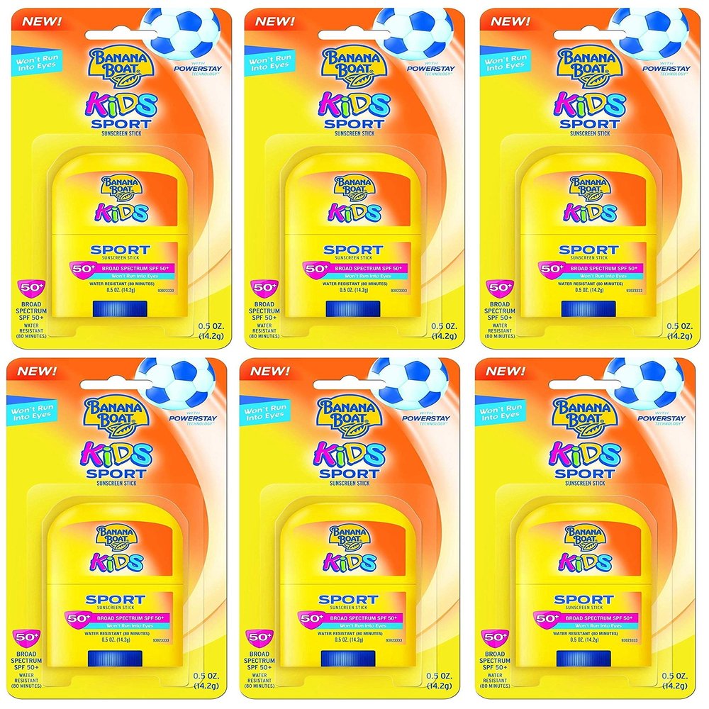Banana Boat Spf#50+ Kids Sport Stick 0.5 Ounce (14ml) (6 Pack)