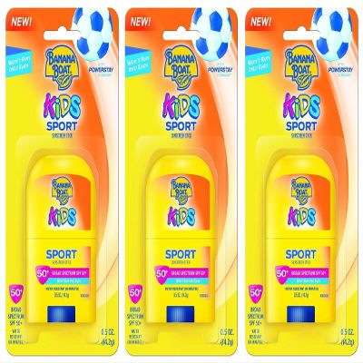 Banana Boat Spf#50+ Kids Sport Stick 0.5 Ounce (14ml) (3 Pack)